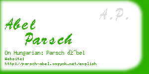 abel parsch business card